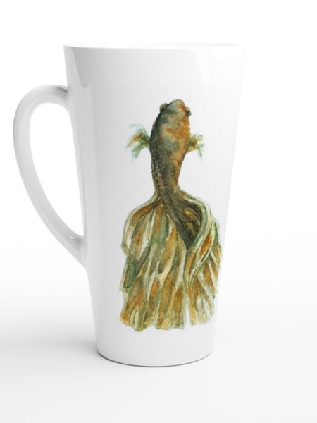 Pesce tazza ceramica alta