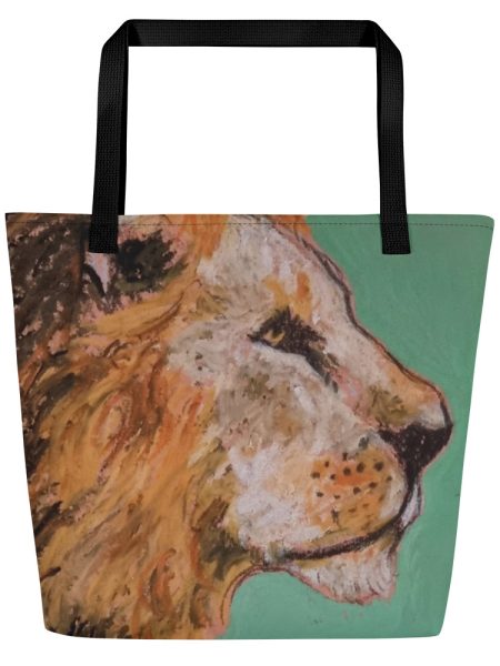 Shopping bag grande con stampa all over
