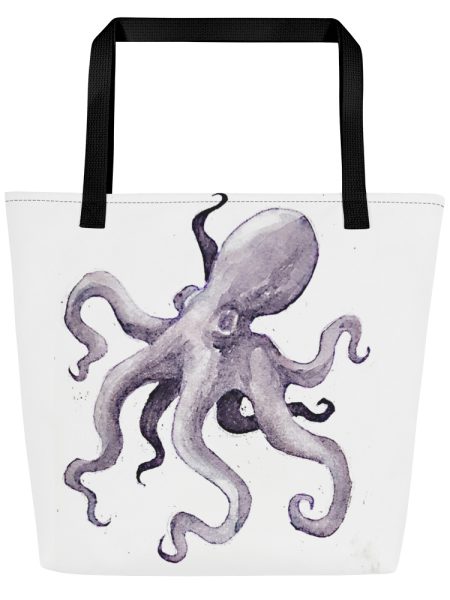 Shopping bag grande con stampa all over